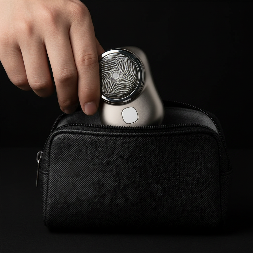 Mini Afeitadora Aluminio en bolso
